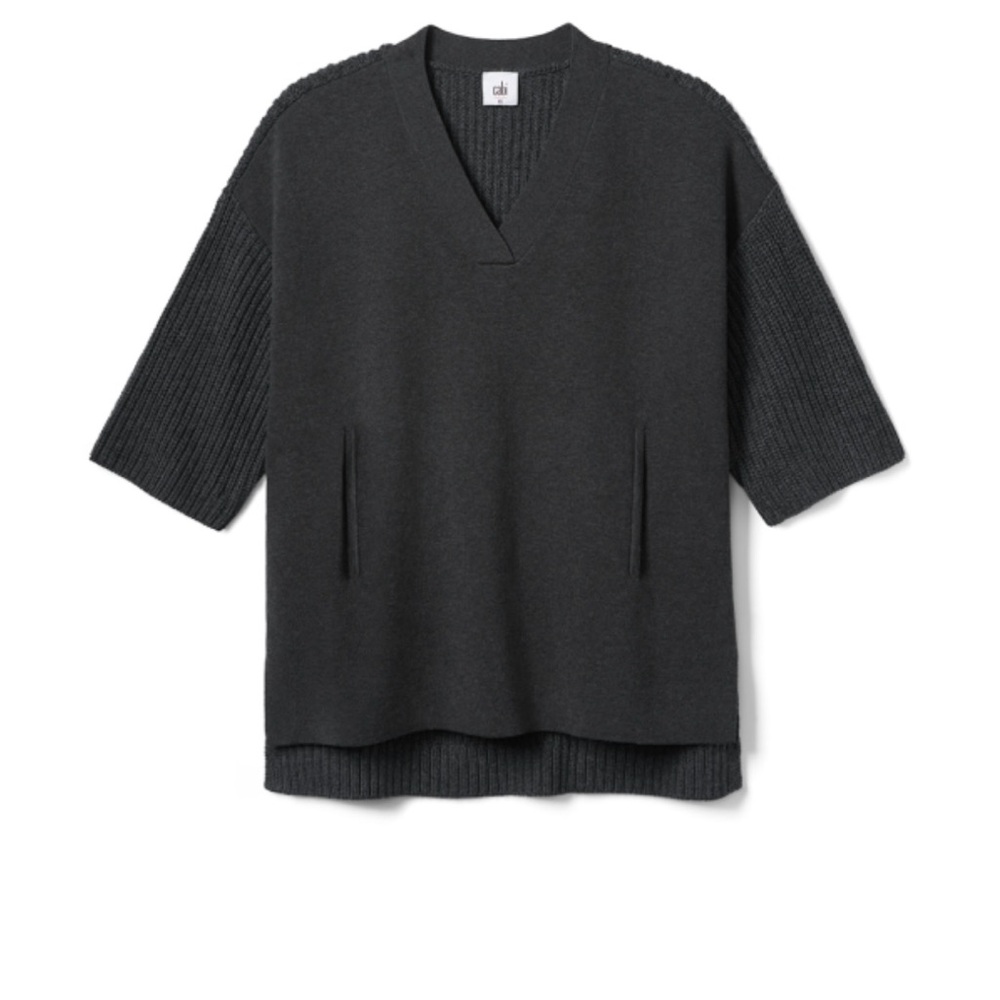 CAbi Charcoal V-Neck Sweater